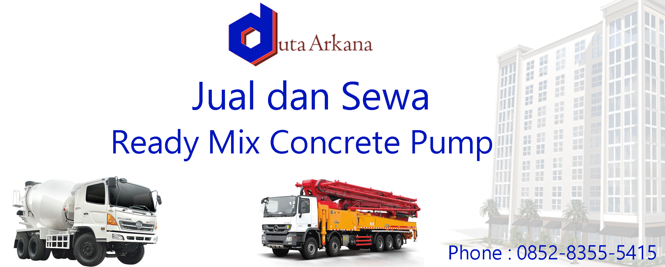 Beton cor ready mix concrete pum duta arkana